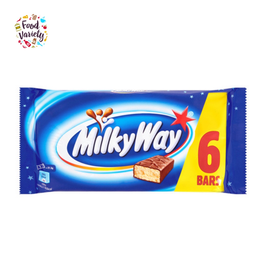 Milky Way 6 Bars 129g มิลค์กี้เวย์ ช็อกโกแลตนมสอดไส้ครีม บรรจุ 6 แท่ง ...