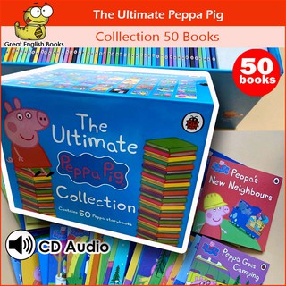 (ใช้โค้ดรับcoinคืน10%ได้)  *พร้อมส่ง * The Ultimate Peppa Pig Collection 50 Collection หนังสือการ์ตูน Peppa Pig เล่มเล็ก 50เล่ม+mp3