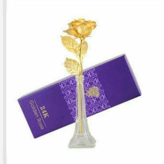 ⚘กุหลาบทองคำ 24K เสริมทรัพย์ Golden Rose