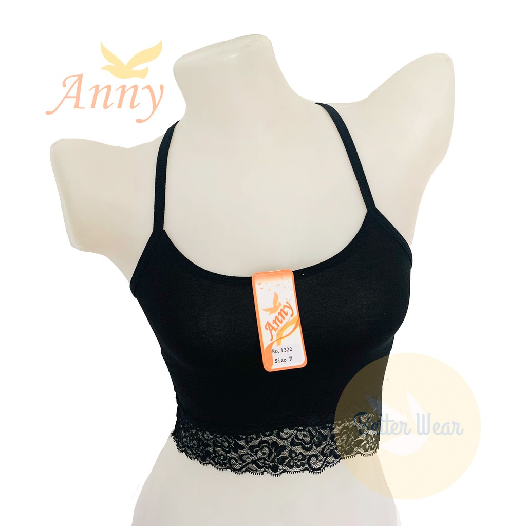 anny1322-เสื้อสายเดี่ยวครึ่งตัว-ชายลูกไม้-หลังเว้า-ผ้านิ่ม-เนื้อผ้าสแปนเด็กซ์-ใส่ดีมาก