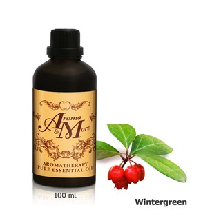 Aroma&amp;More Wintergreen Essential oil 100% / น้ำมันหอมระเหยวินเทอร์ กรีน ระกำ100% China 100ML