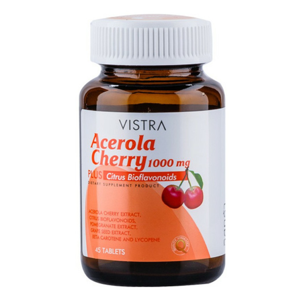 ภาพหน้าปกสินค้าVISTRA ACEROLA CHERRY 1000MG 45'S เหมาะสำหรับผู้ที่ต้องการดูแลผิวพรรณและขาดวิตามินซี จากร้าน savedrug_official_store บน Shopee