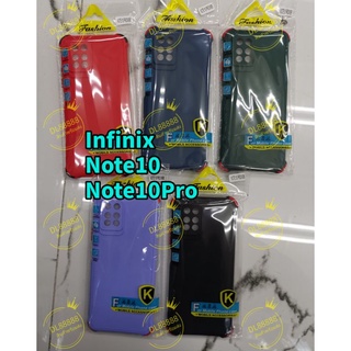 ✨พร้​อมส่งใน🇹🇭✨เคสTPU​นิ่ม​สี​พื้น​ปุ่ม​สี For Infinix Note10 / Infinix Note10Pro
