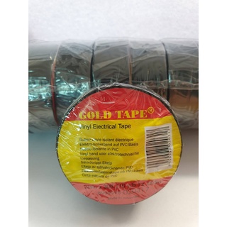 เทปพันสายไฟ ไวนิล พีวีซี pvc ขนาด 3/4*0.005นิ้ว ยาว 10 หลา ยี่ห้อ Gold Tape