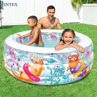 สินค้า INTEX สระน้ำ สระเป่าลม สระน้ำเป่าลม สระกลม Aquarium Pool คละลาย รุ่น 58480
