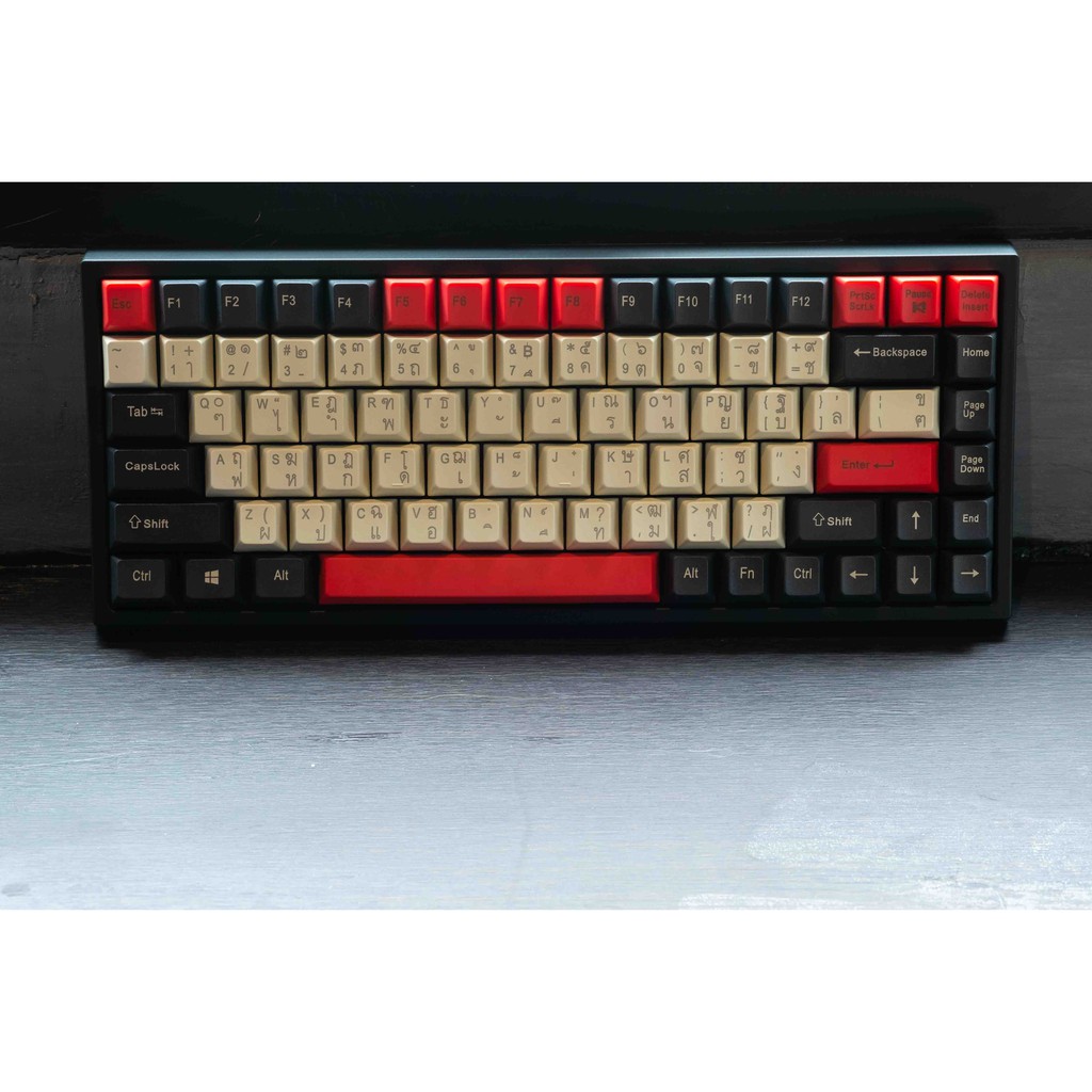 คีย์บอร์ด Keycool 84 Cherry MX Switch ขาวครีม-ดำ-แดง คีย์ไทย [รับประกัน ...