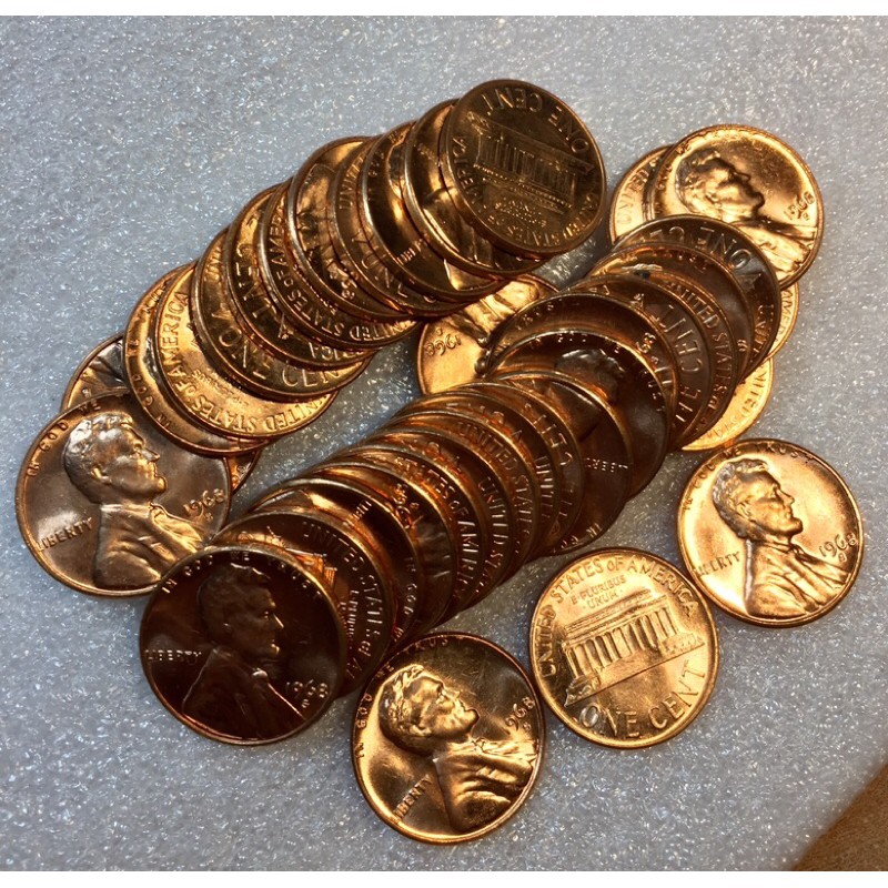 เหรียญus-lincoln-memorial-cent-ปี1968-2511