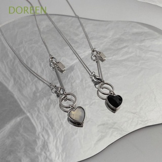 สินค้า Doreen เครื่องประดับสร้อยคอโชคเกอร์ไทเทเนียมรูปหัวใจสไตล์เกาหลีสําหรับผู้หญิง