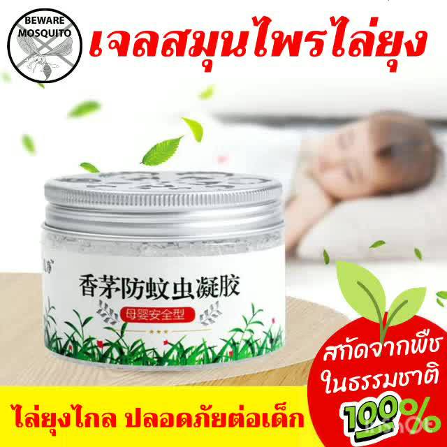 พร้อมส่ง-3กระปุก100-เจลสมุนไพรไล่ยุง-เจลไล่ยุง-สกัดจากพืช-เจลตะไคร้หอม-ไล่ยุง-เกลือหอมไล่ยุง-เกลือหอมตะไคร้