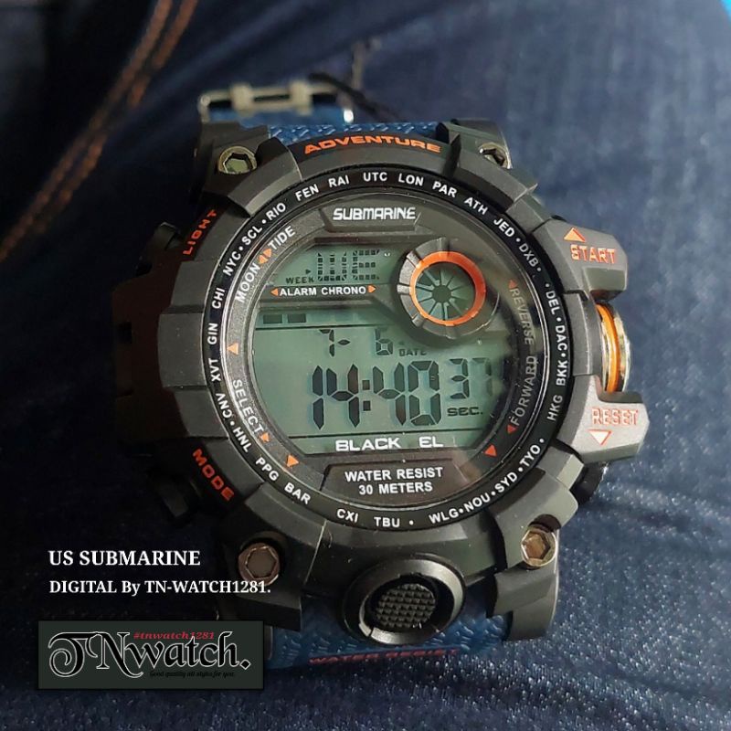 ภาพหน้าปกสินค้าUS SUBMARINE รุ่น TP-1366M นาฬิกาผู้ชายระบบดิจิตอลแสดงวันที่กันน้ำ100%พร้อมกล่อง จากร้าน tnwatch1281 บน Shopee