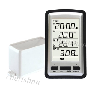 chin Wireless Rain Meter Gauge Weather Station indoor/outdoor temperature Recorder