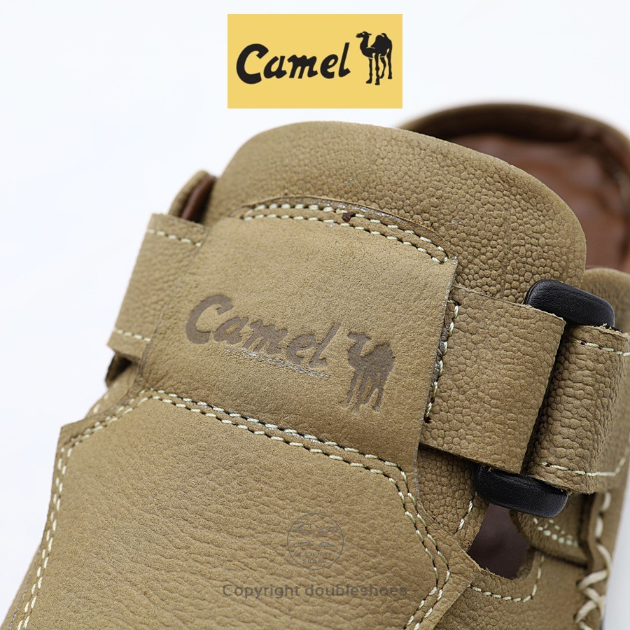 ภาพหน้าปกสินค้าCamel รองเท้าคัทชูเปิดส้น หนังแท้ หนังลายช้าง พื้นนุ่ม เย็บพื้น รุ่น CM109 ไซส์ 40-45 จากร้าน doubleshoes บน Shopee