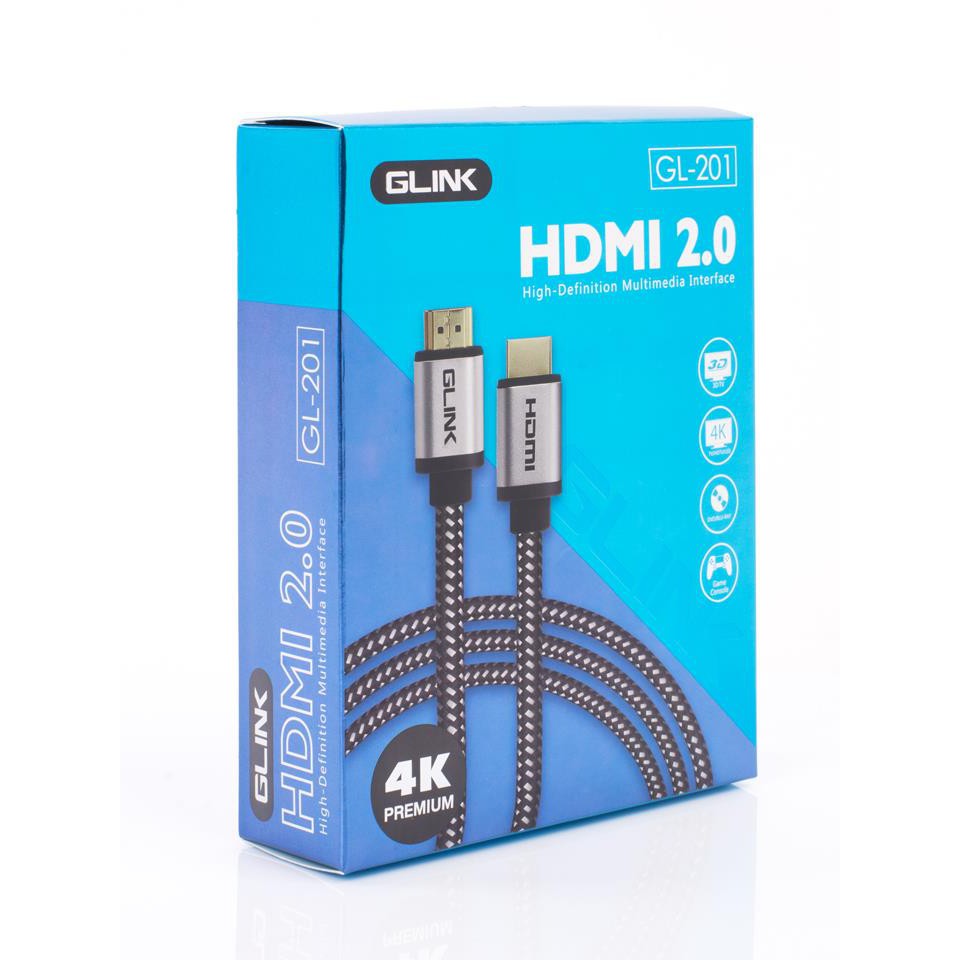 Cable GLINK GL201 HDMI 3D 4K (V.2.0) M/M (5M) สายถัก Shopee Thailand