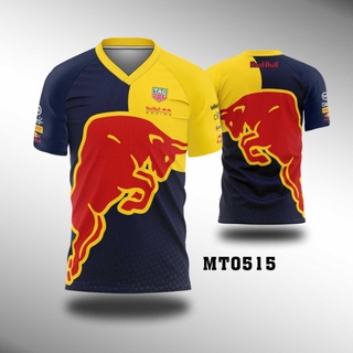 ใหม่ล่าสุด เสื้อยืด ลาย Red Bull Racing Formula One F1 Jersey MT0515