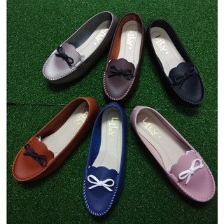 สินค้า Size 38-45 รองเท้าคัทชู หนังนิ่ม แบบผูกโบว์สี Lily Shoes [โค้ด SEUWS922 ลดสูงสุด 20%]
