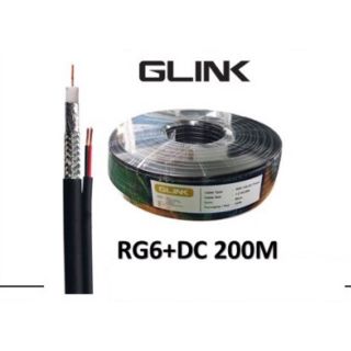 สินค้า สายกล้องวงจรปิดRG6+ไฟเลี้ยงยาว200เมตร GLink