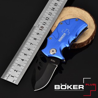 BOKER PLUS มีดพับ Knife ( ใบมีดสีเงิน ) มีดสั้น มีดปา มีดเดินป่า Knives มีดพก Pocket knife รุ่น 27 มีดพก