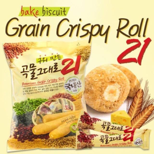 grain-crispy-roll-ขนมเกาหลี-ทำจากธัญพืช-21ชนิด-สอดไส้ครีมชีสบรรจุ-คริสปี้โรลเกาหลี-150g-180g