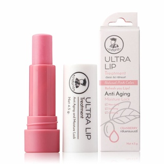 สินค้า Ultra Lip Treatment อัลตรา ลิป ทรีทเมนต์ ตรา เภสัชกร เนื้อลิปให้สีชมพู กลิ่นแครนเบอรี่ ขนาด 4.5 กรัม จำนวน 1 แท่ง 16963