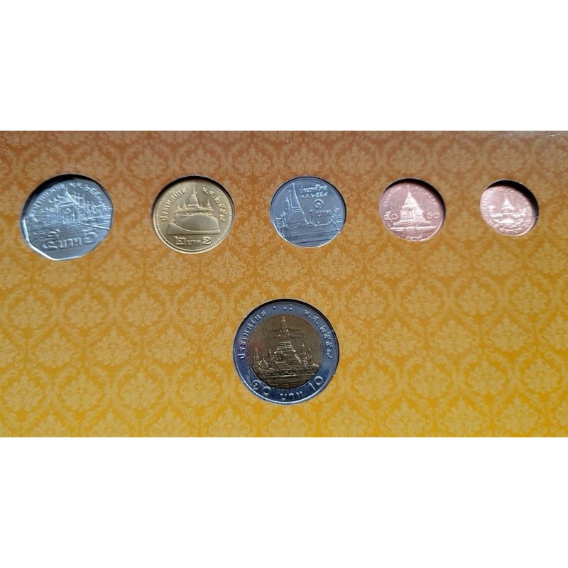 เหรียญพร้อมแผงเหรียญหมุนเวียน-ครบชุด-บรรจุเหรียญ-ร9-ไม่ผ่านใช้-แผงพร้อมเหรียญ-1บาท-2บาท-5บาท-10บาท-25-สต-50-สต