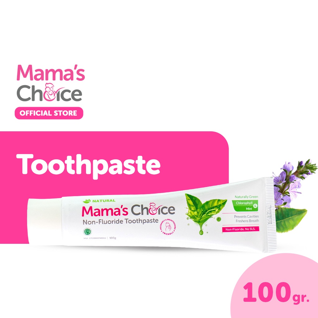 ภาพหน้าปกสินค้าMama's Choice ยาสีฟัน สูตรธรรมชาติ ดูแลช่องปาก ปราศจากฟลูออไรด์ ปลอดภัยสำหรับคนท้อง - Toothpaste