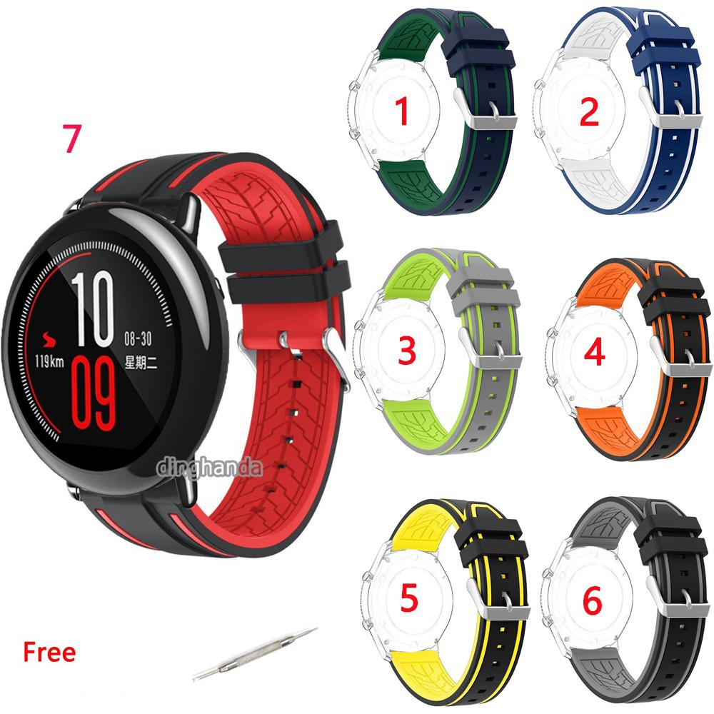 ภาพหน้าปกสินค้า22mm สายคล้องคอซิลิโคนทนทานสำหรับ Huami Amazfit Pace Stratos 2 2S 3 GTR 47mm GTR2 GTR 2e GTR 3 pro