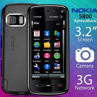 โทรศัพท์มือถือโนเกียปุ่มกด  NOKIA 5800 (สีดำ) จอ 3.2นิ้ว 3G/4G  รุ่นใหม่  2020