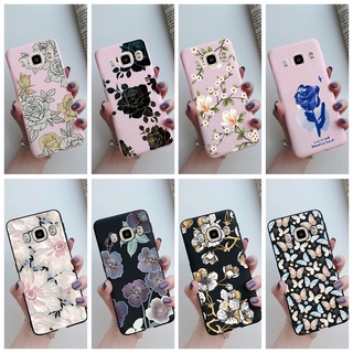 เคสโทรศัพท์ซิลิโคน TPU แบบนิ่ม ผิวด้าน ลายดอกไม้ สําหรับ Samsung Galaxy J5 J7 2016 J510 J710 J3 2016 J320