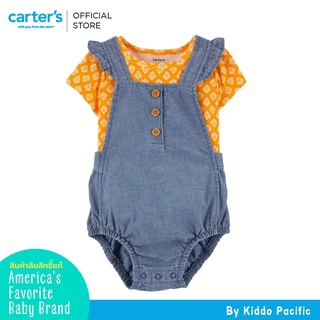 Carters Girl SHORTALL SET CHAMB ชุด set 2 ชิ้น พิมพ์ลาย สำหรับเด็กผู้หญิง