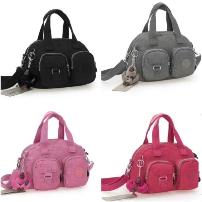 kipling-defea-s-กระเป๋าถือหรือสะพาย-ผลิตจากโพลีเอไมด์-กันน้ำ-สีชมพู