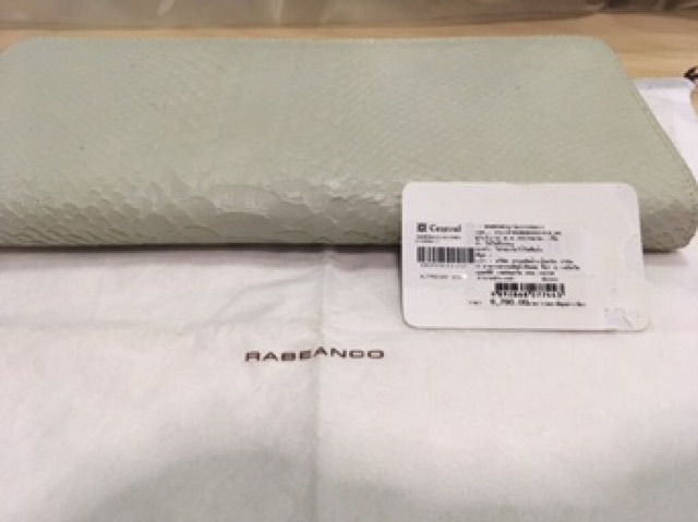 sale-กระเป๋าถือ-แบรนด์-rabeanco-สีขาว-ของแท้-มือ1