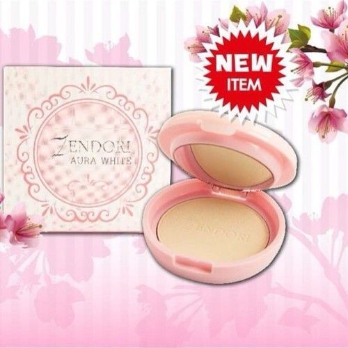 (สีชมพู) แป้งพัฟเซนโดริ ออร่าไวท์ Zendori Aura White Foundation Powder