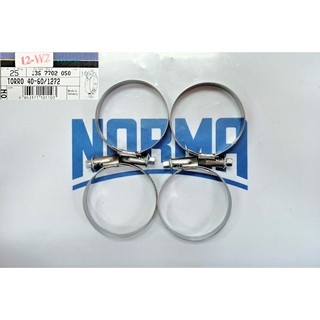 เหล็กรัดท่อสเตนเลส เข็มขัด NORMA W2-12 (16-27)-(180-200) NORMA TORRO W2 clamp (4ตัว/ชุด)