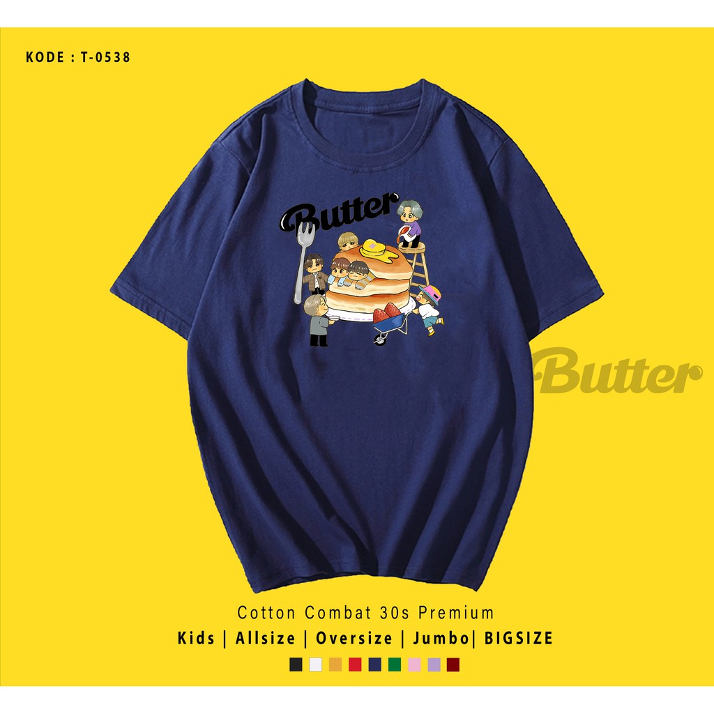 t0538-เสื้อยืด-พิมพ์ลาย-kpop-bts-butter-pancake-นําเข้าจากกองทัพบก