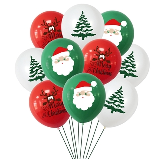 ภาพขนาดย่อของภาพหน้าปกสินค้า15Pcs Merry Christmas Balloons Santa Claus Elk Christmas Tree Latex Balloons Christmas Party Decorations for Home Xmas Globos Navidad New Year จากร้าน fashionfindins.th บน Shopee ภาพที่ 2