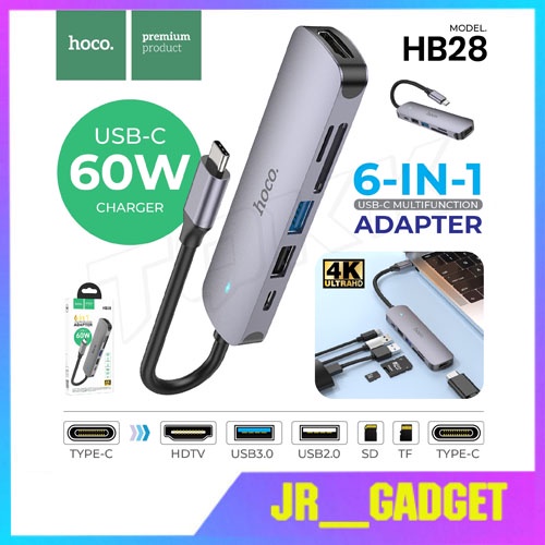 Hoco HB28 Easy display HUB ตัวแปลง Type-C เป็น HDTV+ USB3.0 + USB2.0 ...