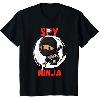 เสื้อยืดผ้าฝ้ายพรีเมี่ยม เสื้อยืด พิมพ์ลายนินจา Spy Ninjas Gamer สุดเท่ ผู้ชาย และเด็กผู้หญิง