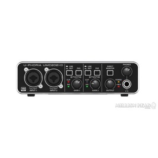 ภาพขนาดย่อของสินค้าBehringer : U-PHORIA UMC202HD (USB ออดิโอ อินเตอร์เฟส ขนาด 2 แชนแนล ความละเอียด 24-bit/192kHzฟรีไมค์ระดับโลกจาก MIDAS)