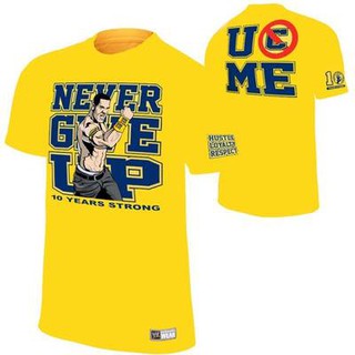 เสื้อยืดผ้าฝ้ายพิมพ์ลายขายดี John Cena "Ten Years Strong " T-Shirt