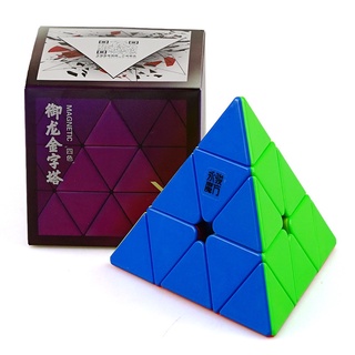 Yj Yulong Pyraminx 3x3 V2M ลูกบาศก์พีระมิดแม่เหล็ก ความเร็วสูง ไร้สติกเกอร์