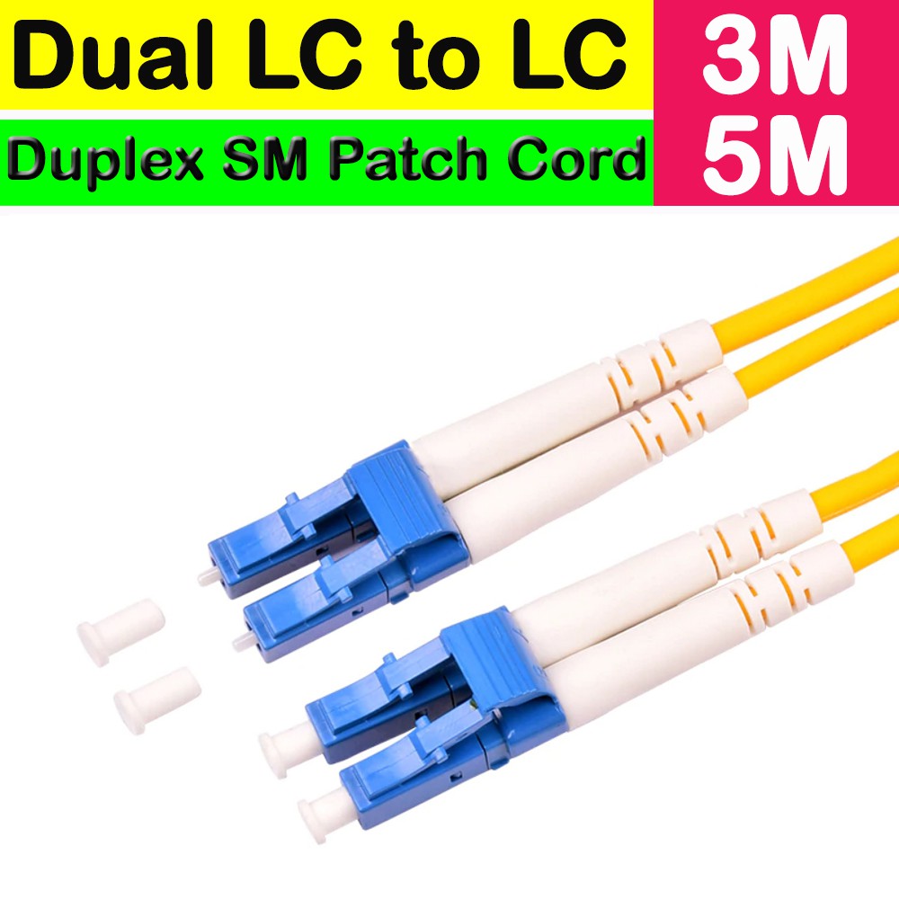 สายแพทคอร์ดไฟเบอร์ออฟติก Dual LC to LC Fiber Patch Cord Cable SM Duplex ...