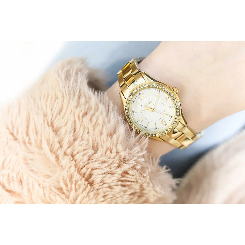 timex-tw2p80100-gold-นาฬิกา-timex-ผู้หญิง-ของแท้-ประกันศูนย์-1-ปี-12-24hr