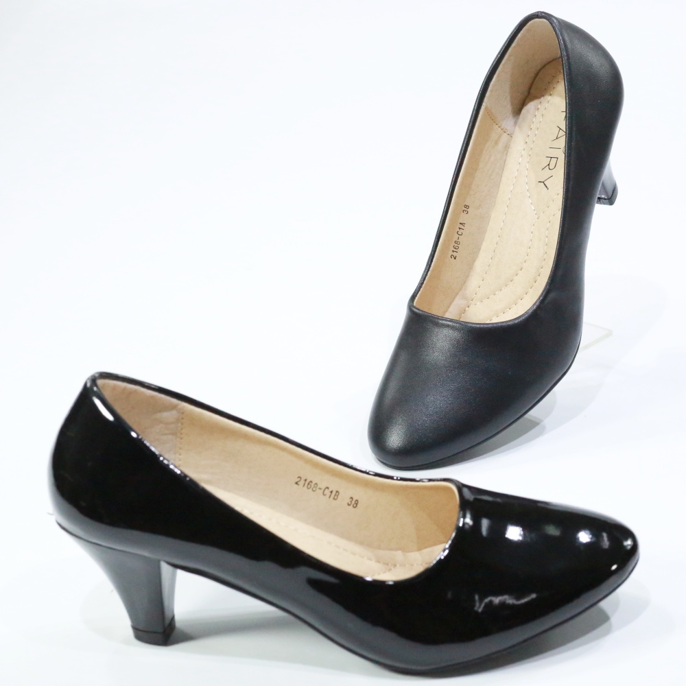 ภาพหน้าปกสินค้ารองเท้า 2168-C1,C1A,C1B รองเท้าคัชชูนักศึกษา รองเท้าส้นสูง รองเท้าคัชชูสีดำ 2.2 นิ้ว FAIRY หนัง PU