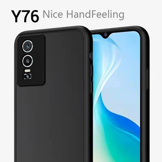 Y76(พร้​อมส่งในไทย)เคสขอบนิ่มหลังแข็งขุ่นคลุมกล้องVivo Y76 5G/Y76S/Y74S/Y55S 5G