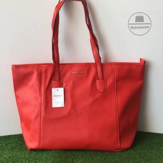 MANGO SAFFIANO EFFECT SHOPPER BAG