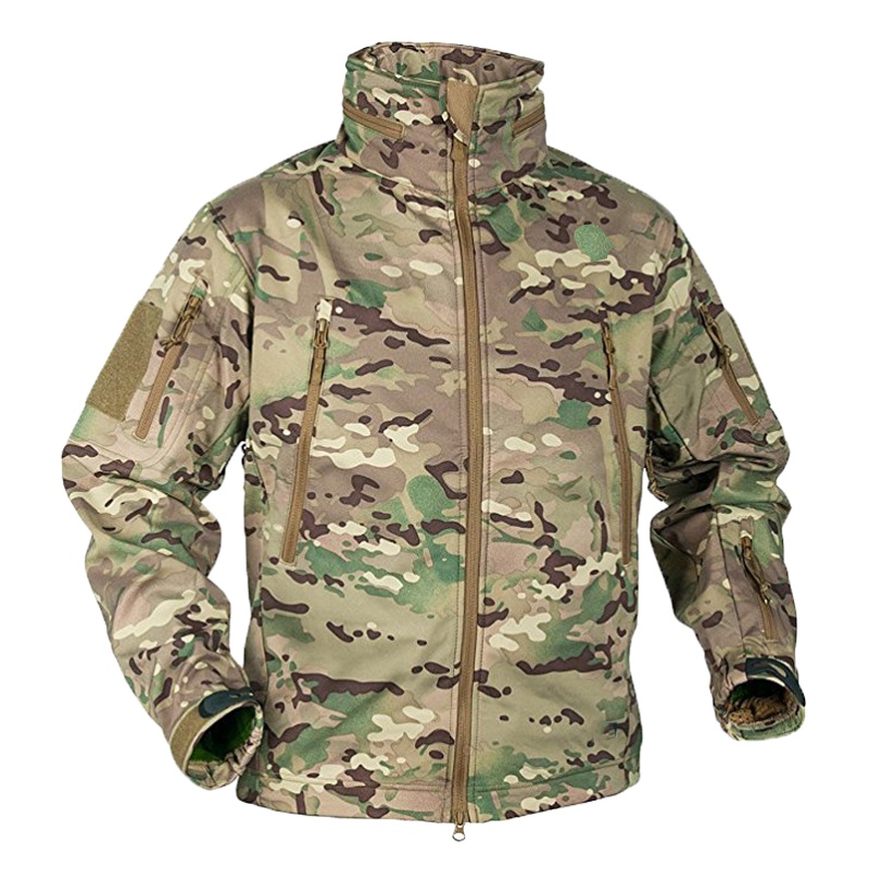 Winter Military Fleece Jacket Men Soft shell Tactical Waterproof Army ...