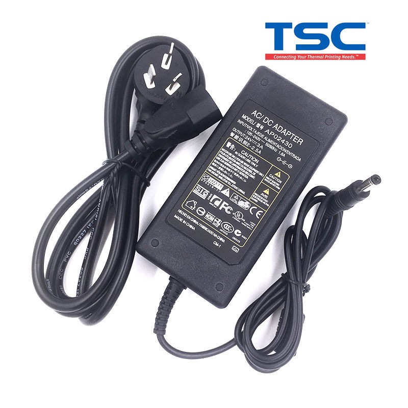 tsc-ttp-244plus-243e-342e-proบาร์โค้ดเครื่องพิมพ์อะแดปเตอร์ไฟสายชาร์จ24v