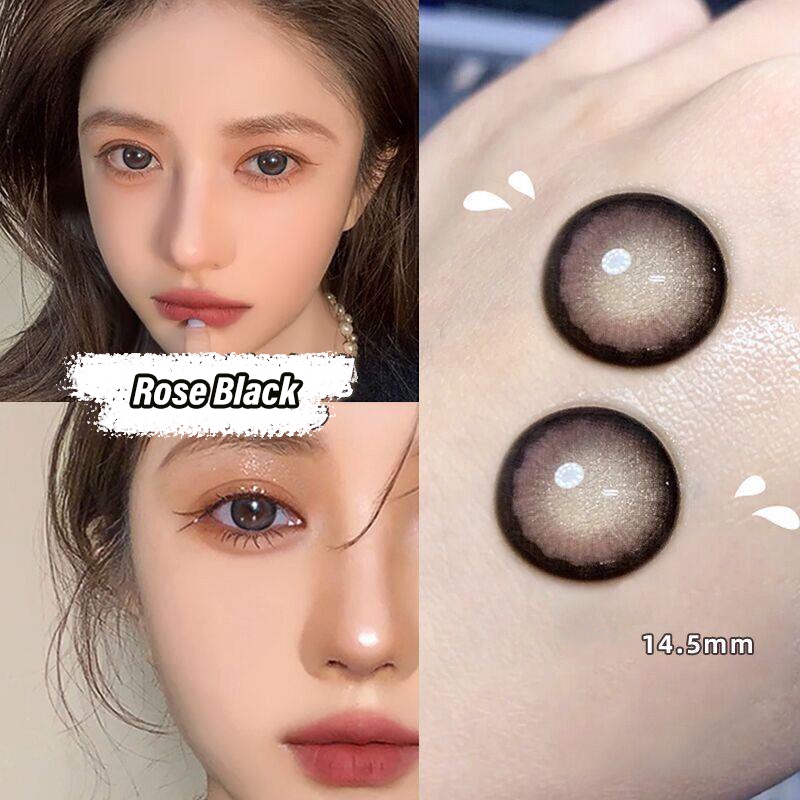 rose-black-คอนแทคเลนส์-14-5mm-ใช้งานได้ไม่เกิน-1-ปี-มีค่าสายตาให้เลือกตั้งแต่-0-00-ถึง-8-00