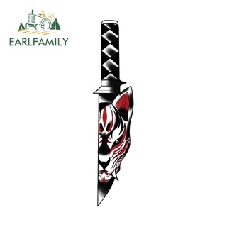 Earlfamily สติกเกอร์ฉลาก ลายการ์ตูนอนิเมะ Sword กราฟฟิติ 13 ซม. x 2.9 ซม. สไตล์ญี่ปุ่น สําหรับติดตกแต่งรถยนต์ รถจักรยานยนต์