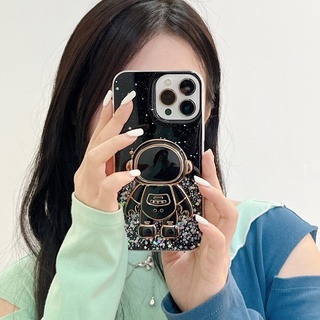 เคสโทรศัพท์ซิลิโคน Tpu แบบนิ่ม ลายนักบินอวกาศ 3D มีขาตั้ง พับได้ สําหรับ OPPO A16 A74 A54 A53 A31 A5 A9 2020 A5S A3S A12 A15 A15S A92 A52 A12E